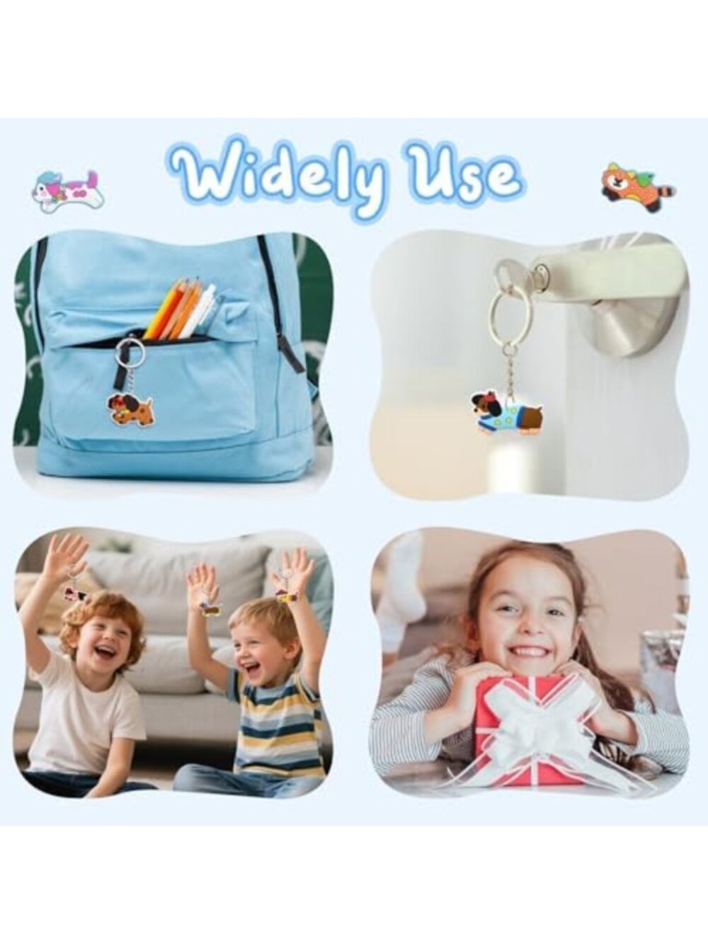 Cute DIY Keychain Charms for Girls | Bulk Backpack Keychains & PVC Key Rings - Picture 5 of 6